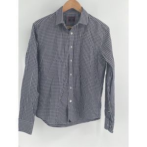 Untuckit Button Down Shirt Men Small Plaid Blue Pink‎